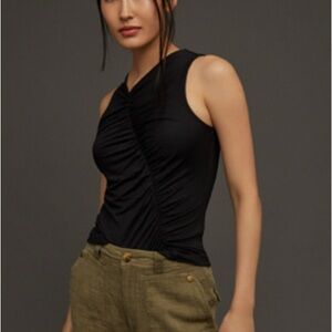 GUC Anthropologie DIAGONAL RUCHED TANK